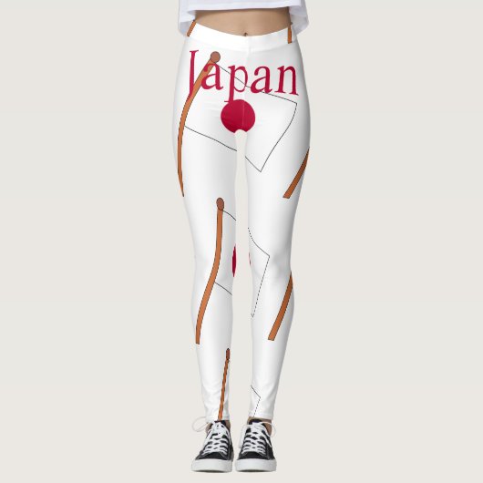 Japan Landesflagge Thunder_Cove Leggings (Vorderseite)