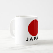 Japan-Landesflaggesymbol-Namentext Kaffeetasse (Vorderseite Links)