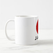 Japan-Landesflaggesymbol-Namentext Kaffeetasse (Links)