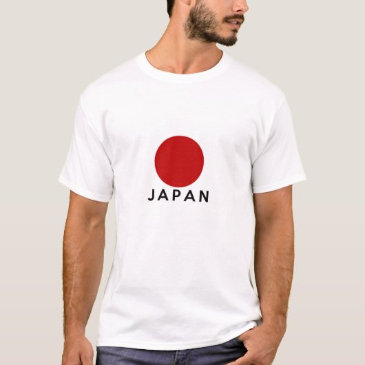 Japan-Landesflaggesymbol-Namentext T-Shirt (Vorderseite)