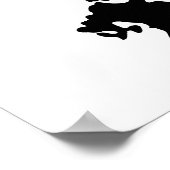 Japan Landkarte Kontur Schwarze Silhouette Japan Poster (Ecke)