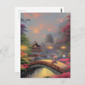 Japan Landscape Graphic Postkarte (Vorne/Hinten)