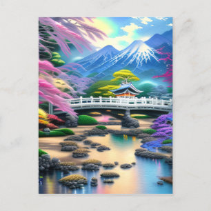 Japan Landscape Graphic Postkarte