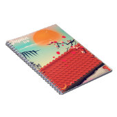 Japan Landscape Reiseplakat Notizblock (Rechte Seite)