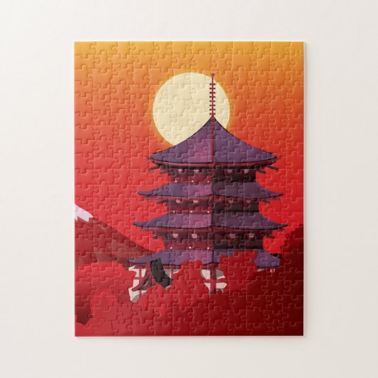 Japan Landscape travel cartoon Puzzle (Vertikal)