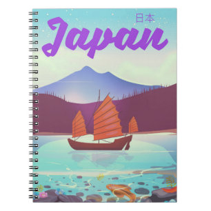 Japan-Landschaft-Reiseposter Notizblock