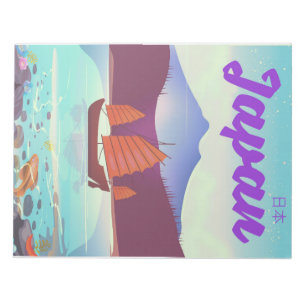 Japan-Landschaft-Reiseposter Notizblock
