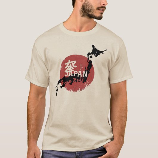 Japan Map - Aufstieg Sun T-Shirt (Vorderseite)