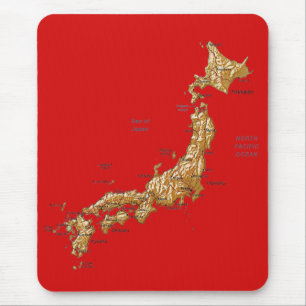 Japan Map Mousepad