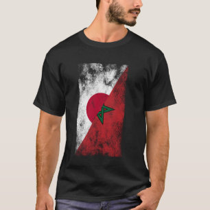 Japan Marokko Flaggen - Japanisch-marokkanisch T-Shirt