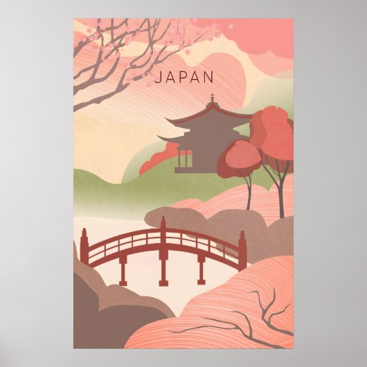 Japan Minimal Reiseplakat Poster (Vorne)