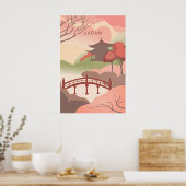 Japan Minimal Reiseplakat Poster (Küche)