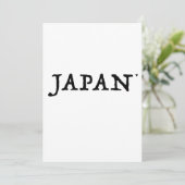 Japan - minimalistic typography card karte (Stehend Vorderseite)