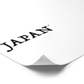 Japan - minimalistic typography poster (Ecke)
