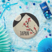 Japan mit Bergbaum und Mond feiern Pappteller (Party)