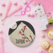 Japan mit Bergbaum und Mond feiern Pappteller (Party)