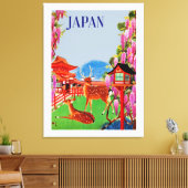 Japan mit Hirsch Leinwanddruck (Insitu (Wohnzimmer))