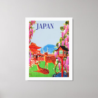 Japan mit Hirsch Leinwanddruck