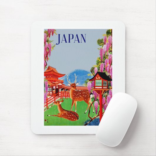 Japan mit Hirsch Mousepad (Mit Mouse)