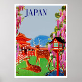 Japan mit Hirsch Poster (Vorne)