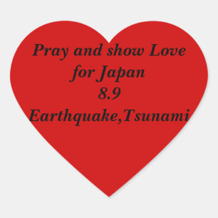 Japan mit Liebe_ Herz-Aufkleber