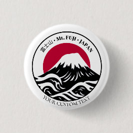 Japan Mount Fuji 富 山 Honshu Button