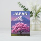 Japan Mount Fuji Fujisan Cherry Blüten Postkarte (Stehend Vorderseite)