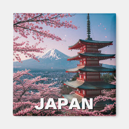 Japan Mount Fuji Fujisan Cherry Blüten Postkarte Magnet