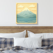 JAPAN | Mount Fuji | Papierschneiden Leinwanddruck (Insitu (Schlafzimmer))