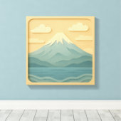 JAPAN | Mount Fuji | Papierschneiden Leinwanddruck (Insitu (Holzboden))