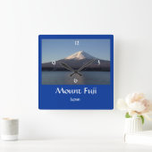 Japan - Mount Fuji Picture Wall Clock Quadratische Wanduhr (Zuhause)
