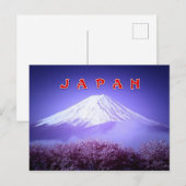 Japan Mount Fuji stilisiert Postkarte (Vorne/Hinten)