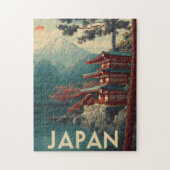 Japan Mount Fuji vintage Puzzle (Vertikal)