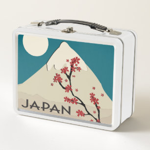 Japan Mountain and Tree Graphic Metall Brotdose