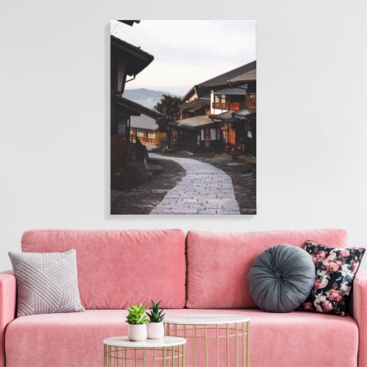 Japan Mountain Village Leinwanddruck (Insitu (Wohnzimmer))