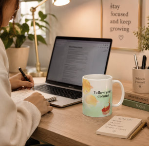 Japan-Mug mit Koi-Karpfen "Folge deinen Träumen" - Kaffeetasse