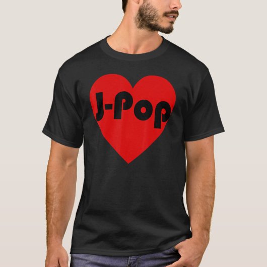 Japan Music Jpop Heart Pattern T-Shirt (Vorderseite)