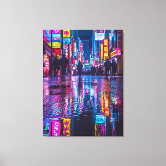 japan nachts leinwanddruck (Vorderseite)