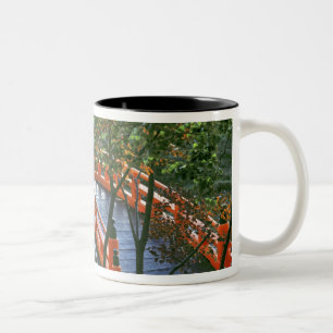 Japan, Nara Pref., Nara. Die königliche Brücke leu Zweifarbige Tasse