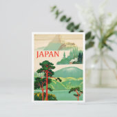 Japan Nature Art Vintage Travel Postkarte (Stehend Vorderseite)