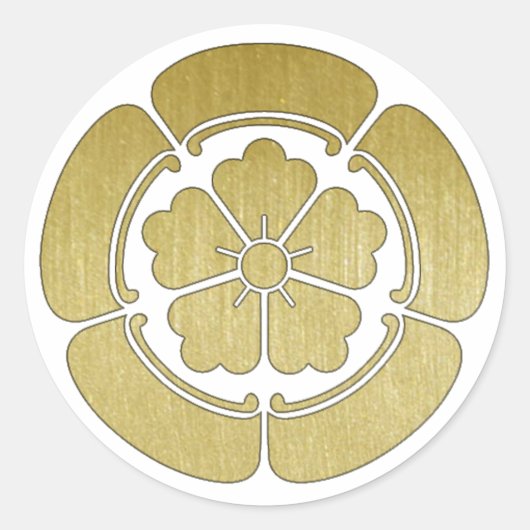 JAPAN NobunagaOda mokkomon Syougun Cool Runder Aufkleber (Vorderseite)