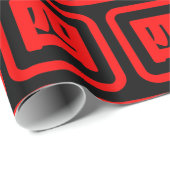 Japan Nummer vier 四 【Yon】 Kanji Geschenkpapier (Rolleneckpunkt)