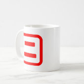 Japan Nummer zwei 二 【Ni】 Kanji Kaffeetasse (Vorderseite Links)