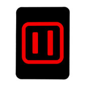 Japan Nummer zwei 二 【Ni】 Kanji Magnet (Vertikal)