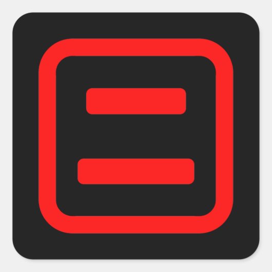 Japan Nummer zwei 二 【Ni】 Kanji Quadratischer Aufkleber (Vorderseite)