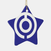 Japan-Okinawa Flagge Keramik Ornament (Rechts)