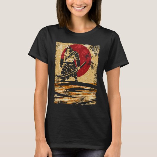 Japan Oni Fighter Japanese Retro T-Shirt (Vorderseite)