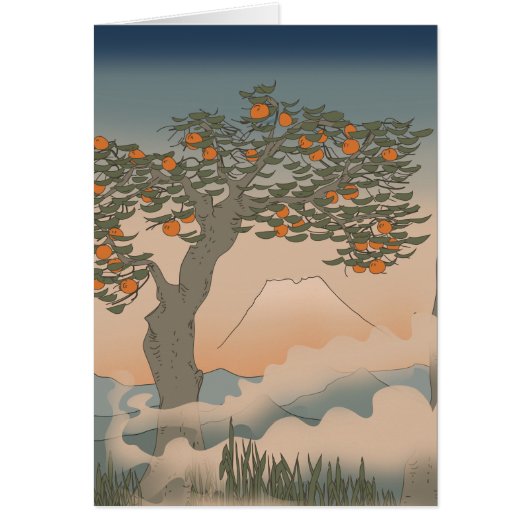 Japan Orange Baum im Nebel (Vorne)