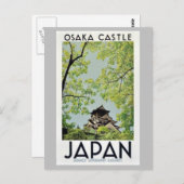 JAPAN Osaka Burg Postkarte (Vorne/Hinten)