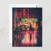 Japan Osaka Night Asia Sehenswürdigkeit Reisen Jap Postkarte (Vorne/Hinten)
